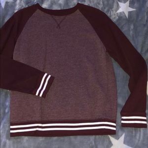 maroon crew neck